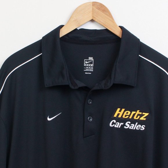 Nike Polo Shirt Mens 3XL Black Hertz Employee Uniform - Picture 3 of 6